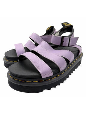 Dr. Doc Martens Blaire Pisa Leather Platform Strappy Sandals Lilac Size US 7